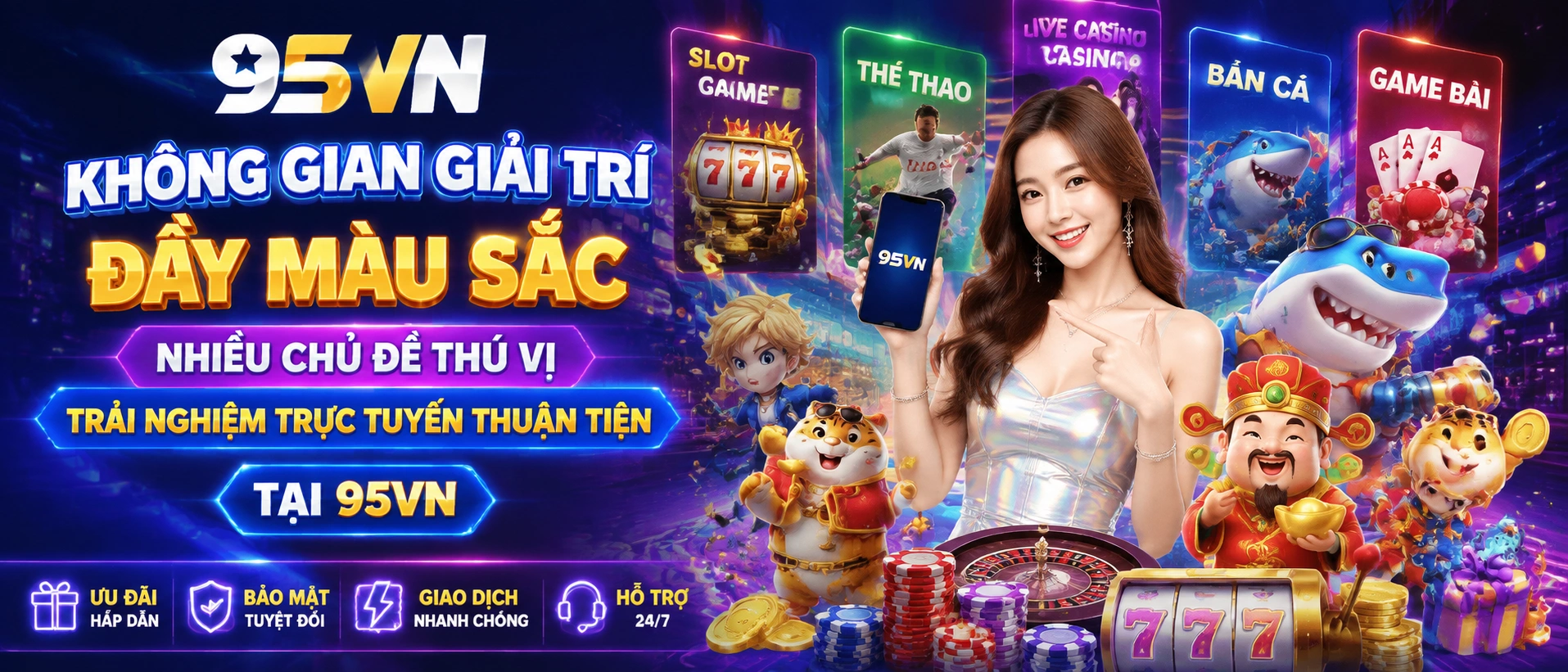 Bàn bài và trò chơi giải trí 95VN